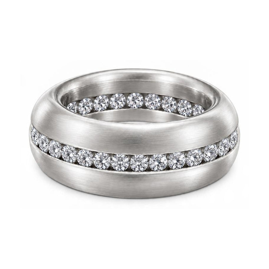 Lab-Grown Diamond Accent Band, digital rendering, view 1