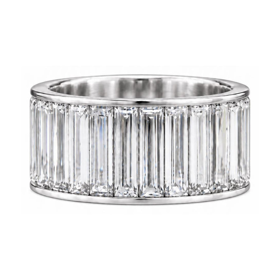 Baguette Lab-Grown Diamond Eternity Band, digital rendering, view 1