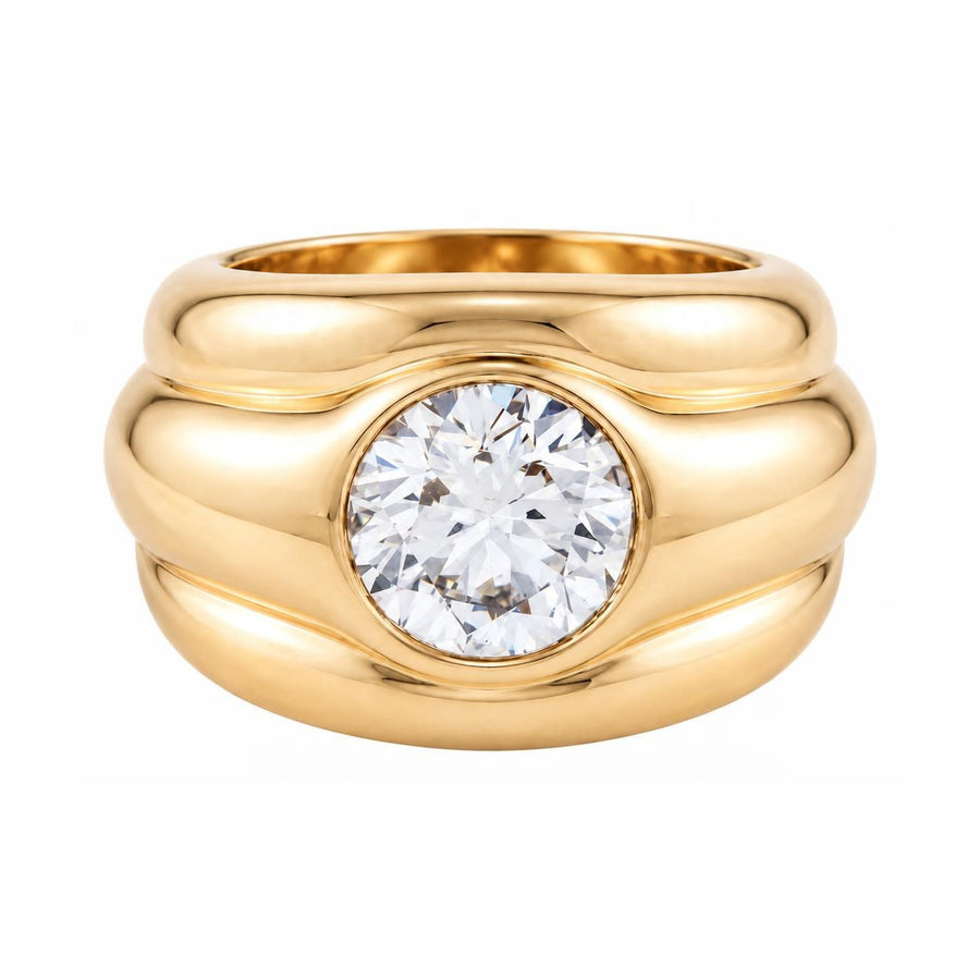 2.5-Carat Lab-Grown Diamond Ring in 14k Yellow Gold, digital rendering, view 2